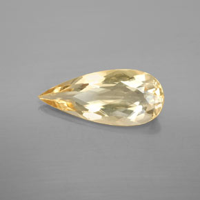 3.30캐럿 천연 옐로우 골든 베릴, 배 모양, 17.9×7.9 mm, VS