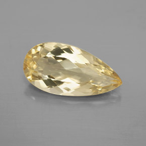3.62캐럿 천연 옐로우 골든 베릴, 배 모양, 16.1×8.1 mm, VVS