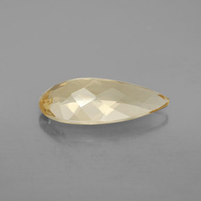 3.62캐럿 천연 옐로우 골든 베릴, 배 모양, 16.1×8.1 mm, VVS