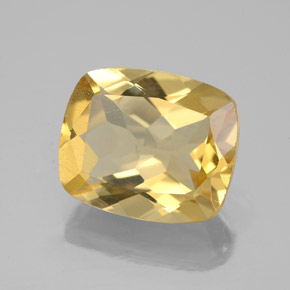 4.97캐럿 천연 골든 옐로우 골든 베릴, 쿠션 컷, 12.3×10.3 mm, VS