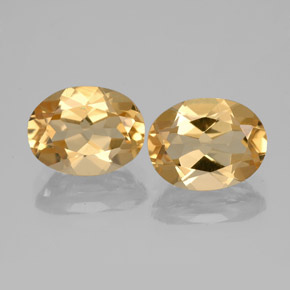 캐럿 천연 옐로우 골든 베릴 보석, 타원형 컷, 9×6.9 mm, VVS-VS