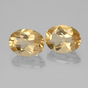 캐럿 천연 옐로우 골든 베릴 보석, 타원형 컷, 9×6.9 mm, VVS-VS