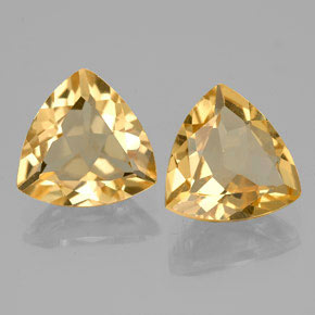 캐럿 천연 옐로우 골든 베릴 보석, 트릴리언, 9×8.9 mm, VVS-VS