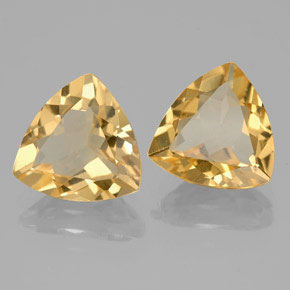 캐럿 천연 옐로우 골든 베릴 보석, 트릴리언, 9×8.9 mm, VVS-VS