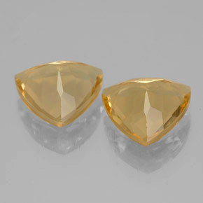 캐럿 천연 옐로우 골든 베릴 보석, 트릴리언, 9×8.9 mm, VVS-VS