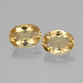 캐럿 천연 옐로우 골든 베릴 보석, 타원형 컷, 8.2×6.1 mm, VS