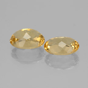 캐럿 천연 옐로우 골든 베릴 보석, 타원형 컷, 8.2×6.1 mm, VS