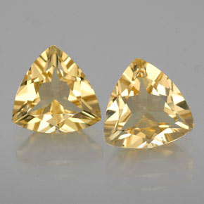 캐럿 천연 옐로우 골든 베릴 보석, 트릴리언, 8×7.9 mm, VVS