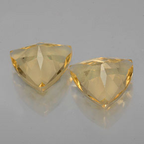 캐럿 천연 옐로우 골든 베릴 보석, 트릴리언, 8×7.9 mm, VVS