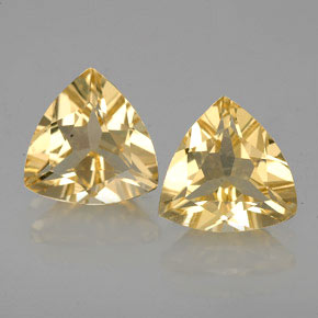 캐럿 천연 옐로우 골든 베릴 보석, 트릴리언, 7.8×7.7 mm, VVS