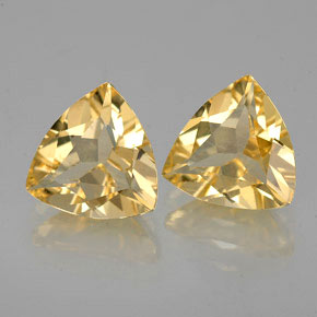 캐럿 천연 옐로우 골든 베릴 보석, 트릴리언, 7.8×7.7 mm, VVS