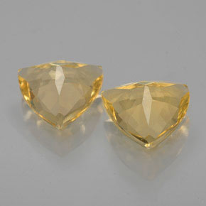캐럿 천연 옐로우 골든 베릴 보석, 트릴리언, 7.8×7.7 mm, VVS