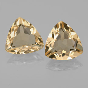 캐럿 천연 옐로우 골든 베릴 보석, 트릴리언, 9.1×8.9 mm, VVS