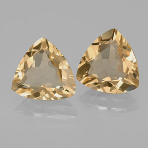 캐럿 천연 옐로우 골든 베릴 보석, 트릴리언, 9.1×8.9 mm, VVS