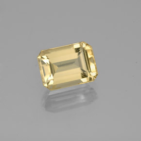1.63캐럿 천연 옐로우 골든 베릴, 에메랄드 컷, 8.1×5.8 mm, VVS-VS