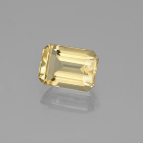 1.63캐럿 천연 옐로우 골든 베릴, 에메랄드 컷, 8.1×5.8 mm, VVS-VS