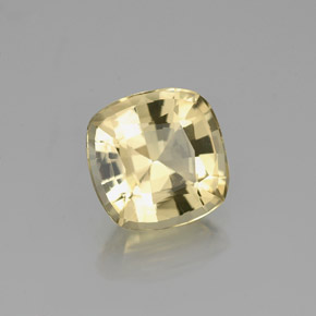 1.27캐럿 천연 옐로우 골든 베릴, 쿠션 컷, 7.1×7 mm, VS
