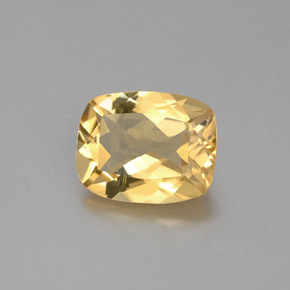 1.81캐럿 천연 옐로우 골든 베릴, 쿠션 컷, 8.9×7.1 mm, VS