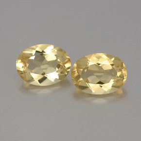 캐럿 천연 옐로우 골든 베릴 보석, 타원형 컷, 8×6.1 mm, VVS