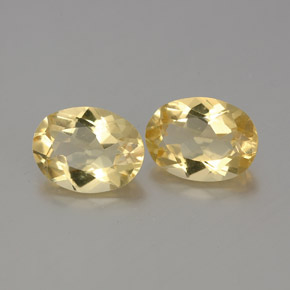 캐럿 천연 옐로우 골든 베릴 보석, 타원형 컷, 8×6.1 mm, VVS