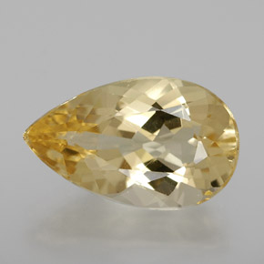 2.98캐럿 천연 옐로우 골든 베릴, 배 모양, 12.8×7.9 mm, VVS