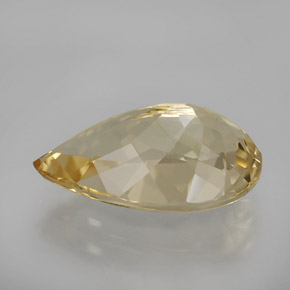 2.98캐럿 천연 옐로우 골든 베릴, 배 모양, 12.8×7.9 mm, VVS