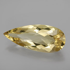 2.92캐럿 천연 옐로우 골든 베릴, 배 모양, 16.6×7.2 mm, VVS