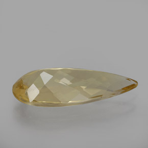 2.92캐럿 천연 옐로우 골든 베릴, 배 모양, 16.6×7.2 mm, VVS