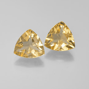 캐럿 천연 옐로우 골든 베릴 보석, 트릴리언, 8.3×8.1 mm, VVS
