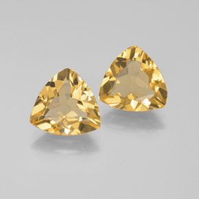 캐럿 천연 옐로우 골든 베릴 보석, 트릴리언, 9.3×9 mm, VVS