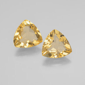 캐럿 천연 옐로우 골든 베릴 보석, 트릴리언, 9.3×9 mm, VVS