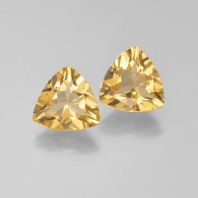 캐럿 천연 옐로우 골든 베릴 보석, 트릴리언, 8.2×8 mm, VVS-VS