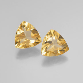 캐럿 천연 옐로우 골든 베릴 보석, 트릴리언, 8.2×8 mm, VVS-VS