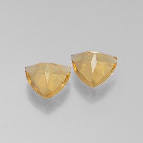 캐럿 천연 옐로우 골든 베릴 보석, 트릴리언, 8.2×8 mm, VVS-VS