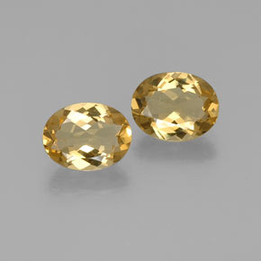 캐럿 천연 옐로우 골든 베릴 보석, 타원형 컷, 10.2×8.1 mm, VVS