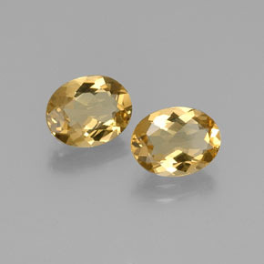 캐럿 천연 옐로우 골든 베릴 보석, 타원형 컷, 10.2×8.1 mm, VVS