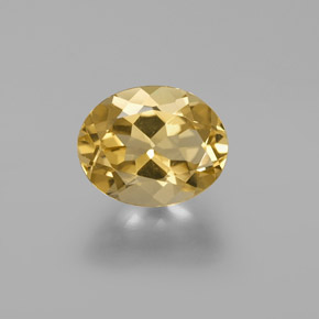 2.29캐럿 천연 옐로우 골든 베릴, 타원형 컷, 9.7×7.8 mm, VVS