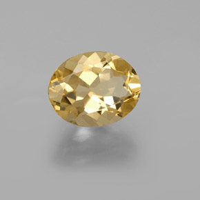 2.29캐럿 천연 옐로우 골든 베릴, 타원형 컷, 9.7×7.8 mm, VVS