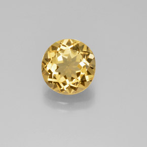 2.88캐럿 천연 노란색 골든 베릴, 라운드 컷, VVS-VS