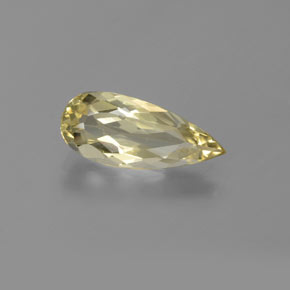 1.58캐럿 천연 라이트 라구나 옐로우 골든 베릴, 배 모양, 13.8×5.8 mm, VVS