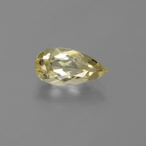 1.70캐럿 천연 옐로우 골든 베릴, 배 모양, 11.9×6.1 mm, VVS
