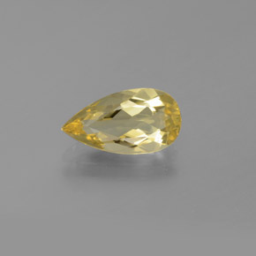 1.52캐럿 천연 옐로우 골든 베릴, 배 모양, 11.2×6.1 mm, VVS