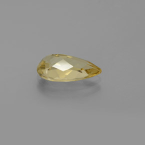 1.52캐럿 천연 옐로우 골든 베릴, 배 모양, 11.2×6.1 mm, VVS