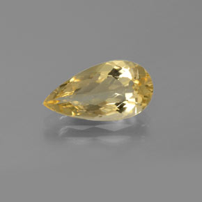 2.13캐럿 천연 옐로우 골든 베릴, 배 모양, 13.2×7 mm, VVS