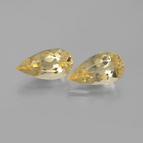 캐럿 천연 노란색 골든 베릴 보석, 배 모양, VVS