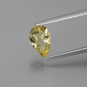 1.11캐럿 천연 옐로우 골든 베릴, 배 모양, 9×5.7 mm, VVS-VS