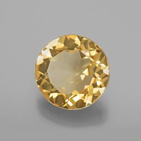 3.20캐럿 천연 옐로우 골든 베릴, 라운드 컷, 10.14 mm, VVS