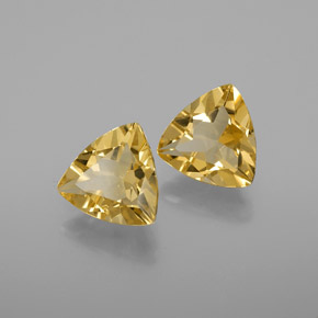 캐럿 천연 옐로우 골든 베릴 보석, 트릴리언, 8.1×7.8 mm, VVS-VS