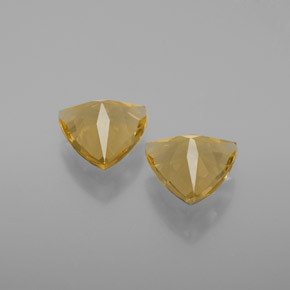 캐럿 천연 옐로우 골든 베릴 보석, 트릴리언, 8.1×7.8 mm, VVS-VS