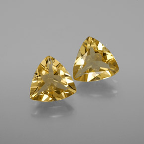 캐럿 천연 옐로우 골든 베릴 보석, 트릴리언, 8.2×7.8 mm, VVS-VS